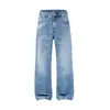 Nueva colección otoño/invierno 2026: jeans de mezclilla para hombre, con un estilo retro americano sencillo, diseño casual clásico y un corte holgado de pierna recta