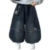 Calça Infantil Estilo Outono e Inverno 2026 Novo Estilo Jeans com Pelúcia para Bebês Calça Longa Casual Acolchoada de Veludo Infantil