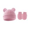 2024 Estilo Comércio Exterior Chapéu Infantil para Bebê Chapéu Infantil Recém-Nascido Camada Única Cor Sólida Primavera Outono Chapéu Orelhas Mickey Fofo