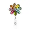 Producto de Origen Original, Artículo de Venta Caliente Transfronterizo, Portabebé Retráctil con Cara Sonriente de Girasol Brillante, Clip Decorativo para Insignia de Identificación de Girasol