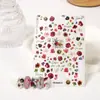 Manicura de rosa pegatinas japonesas Nuevo traje de rosa girasol fresco flor rota flor seca calcomanías para uñas