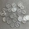 Fornecimento direto da fábrica botão de camisa de casaco de plástico transparente de dois furos botão de resina para vestuário gola de pele botão de roupa íntima
