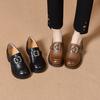 Zapatos de Plataforma para Mujer Primavera 2025 Hebilla Cuadrada Tacón Grueso Zapatos Slip-on Estilo Europeo y Americano Mocasines Zapatos de Cuero