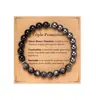 Pulseira de Pedra Natural 8mm Proteção Tripla Olho de Tigre Obsidiana Ímã Contas Unissex Estilo Quente de Venda Transfronteiriça