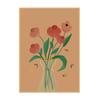 Moderno Simple Pequeño Fresco Planta Flores Lindo Gato Estilo Nórdico Póster Hotel Bar Decoración Pintura de Pared 660