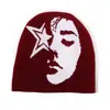 Moda Europea y Americana para Hombres y Mujeres Gorro de Punto Jacquard Personalizado Casual Versátil para Todo, Gorro Frío de Calle Versátil para Todo, Resistente al Frío