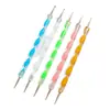 Fábrica em estoque kit caneta para unha 5 acrílico caneta de perfuração dupla haste espiral kit agulha para flor broca pegajosa