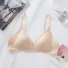 Sujetador Push-Up Sexy de Pecho Pequeño Espalda Hermosa con Tira de Gel Transpirable Taza Triángulo Sin Aros Soporte Suave Taza Fina