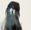 Pinza para el pelo con borla de perlas de alta gama para mujer, elegante, pequeña, tamaño mini