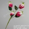 Buquê de lírio-de-fogo artificial com 4 cabeças, materiais DIY para decoração de cena de casamento, flores artificiais para paisagismo e arranjos decorativos, atacado