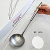 Espátula de acero inoxidable 316, cuchara sopera, espátula de cocina espesa, cuchara de dos piezas para cocinar en casa, espátula de cocina, caja de regalo