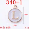 Accesorios de Aleación Joyería Colgante de 26 Letras Inglesas Doble Cara Collar Pulsera de Moda Hecho a Mano Accesorios para Joyería DIY