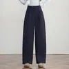 Pantalones de pierna ancha curvos, holgados, adelgazantes y de tiro alto para mujer, nueva moda otoño 2026, elegantes y versátiles, pantalones casuales fluidos