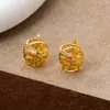 Pendientes de Clip Geométricos Huecos de Encaje Trenzados Retorcidos de Línea Tejida, Pendientes de Moda y de Gama Alta Personalizados