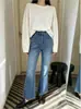 ¡Muy recomendable! Jeans acampanados de Lyocell elásticos en cuatro direcciones para mujer, nueva colección de otoño 2026, perfectos para figuras petite
