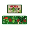 Amazon Navidad Grinch Alfombrilla Absorbente de Cocina para Piso Juego de Dos Piezas Felpudo para Puerta de Entrada Alfombra Decorativa Festiva