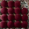 6cm 15 Peças Bolas de Natal Aveludadas Transfronteiriças Atacado Decorações de Bola para Árvore de Natal Aveludada Enfeites de Pendurar de Natal de Plástico