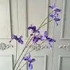 7 flores de iris artificiales de tallo alto para decoración de pasillo de boda, decoración de hotel y hogar flores artificiales
