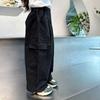 Calça Casual Yojia para Meninas Outono 2024 Novo Estilo Calça Wide Leg para Meninas Calça de Trabalho Infantil Primavera e Outono