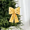 Decoração Cruzada de Natal com Lantejoulas Bordadas Floco de Neve Laço Pingente Layout de Cenário para Shopping Center Hotel Casamento