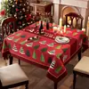 Mantel temático de Navidad para un ambiente festivo, adecuado para fiestas de Año Nuevo y Acción de Gracias, decoración de mesa a cuadros verde y rojo