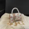 Nova Bolsa Quadrada Pequena Estampada Fofa Estilo Coreano Casual Primavera Moda Simples de Ombro/Axila Bolsa Transversal