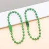 Cadena de Cuentas de Hierro Pintado de Colores Cadena de Cuentas Kit de Materiales para Cadena de Cola de Llavero Colgante de Bolsa Accesorios de Joyería Hechos a Mano para Bricolaje
