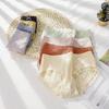 [Embalaje independiente] Ropa interior de encaje de talla grande para damas, pantalones bombachos sin costuras, antibacterianos, transpirables, cintura, calzones para damas