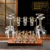 Portavasos de vino Elk, 6 ollas, 6 tazas, distribuidor de licor, copa de bala, estante pequeño para almacenar copas de vino, 10 ollas, 10 tazas
