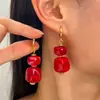 Pendientes Ovalados de Ojo de Tigre Estilo Retro Maillard Pendientes de Color Café para Otoño e Invierno de Gama Alta Pendientes de Lujo Accesible para Mujeres