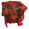 Bufanda de Seda Estampada Vintage Chal Protector Solar Moda Combinable Bufanda de Cachemir Seda Imitación Bufanda Cuadrada de 70cm Bufanda Profesional para Mujer