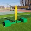 Estante de voleibol para equipamiento deportivo escolar, estante de voleibol móvil multifuncional, red de voleibol con elevación ajustable, columna de voleibol