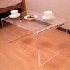 Mesa de Té Gruesa de Acrílico Transparente y Sencilla para Uso Doméstico, Mesa Pequeña Transparente para Mirador, Mesa de Café de Acrílico para Sala de Estar