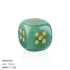 Dados de Cristal Natural Juego de Mesa de Ocio Transfronterizo Ágata Jade Tallado Estilo de Esquina Redondeada Dados de Piedra Semipreciosa Basados en Puntos de 15 mm