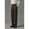 Pantalones de lana para hombre, rectos, ajustados, de otoño e invierno, estilo coreano, informales, combinables y de moda.
