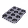 Fábrica de Origem Molde de Aço Carbono Espessado Antiaderente Forma de Bolo Utensílios de Confeitaria Multifuncionais 6 Furos 12 Furos 24 Furos Assadeira