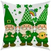 Calle. Funda de Almohada Día de San Patricio Trébol de Cuatro Hojas Letra Dibujos Animados Decoración del Hogar Funda de Almohada Estilo Ins Almohada para Sofá