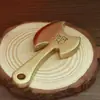 Latón Pulido Sólido Hacha de la Fortuna Cuchillo de Cocina Llavero Creativo Personalizado Colgante Colgante de Fortuna y Riqueza