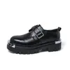 Sapatos Masculinos para Primavera e Outono, Novos Sapatos de Trabalho Martin com Sola Grossa para Aumentar a Altura, Estilo Britânico Casual Tendência em Couro