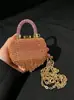 Bolso de Cadena Completo de Diamantes Bolso de Mano Bolso de Noche Bolso Cruzado Bolso de Mujer Bolso de Cuero con Borla Bolso Pequeño Bolso para Teléfono Mini Bolso