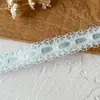 Accesorios de encaje de lunares azules forma de corazón materiales diy decoración accesorios para dobladillo volantes plisados cinta