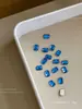 Rhinestones Octagonales Largos Biselados K9 para Uñas, Coloridos de Moda, Formas Mixtas, Decoración de Uñas de Fondo Plano, Venta al por Mayor