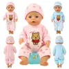 Roupas para boneca American Girl de 18 polegadas 43cm roupas de boneca xiafu pijama fofo de peça única conjunto de duas peças