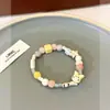 Pulsera Pequeña de Cerámica Fresca y Colorida con Gato para Mujer Verano 2024 Nueva Pulsera de Cuentas Linda y Dulce Joyería de Mano