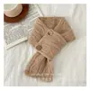 Bufanda de Lana para Niños Estilo Japonés Elegante Hebilla de Madera Torcedura Distintiva Cálida Bufanda Tejida Cruzada para Niños y Niñas