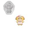 Molde de Pellizco de Muñeca Linda Cola Grande Molde para Hornear DIY Molde para Gofres Yeso Vela Animal Molde de Silicona