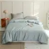 Funda de almohada de color liso Tencel LF Lenzing de 100 unidades, sábana bajera individual, sábana encimera, funda nórdica de Lyocell sedosa fresca para verano