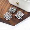 Punto al por mayor botón de circonita de cobre de diamante traje chaqueta de punto ropa Botón de diamante de cristal super brillante accesorios diy