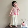 Nuevo Conjunto Hanfu de Estilo Chino para Niñas, Traje Tang de Estilo Chino para Niños, Atuendo de Verano para Bebés Niñas, Disfraz de Rendimiento Estilo Antiguo