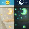 Feifan Luminoso Mg-Ym024 Acuarela Luna Brillante y Estrellas Decoración de Pared para Baño Inodoro Pegatina Venta al por Mayor